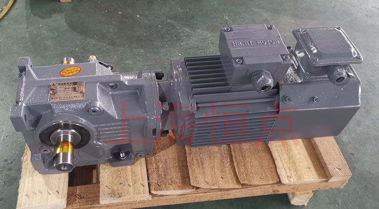 K37系列減速機輸入配變頻電機，輸出雙軸A+B 實物照片