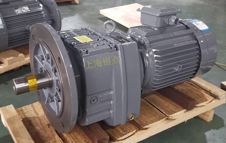 RF87減速機，立式安裝，輸入配電機，實物照片如下