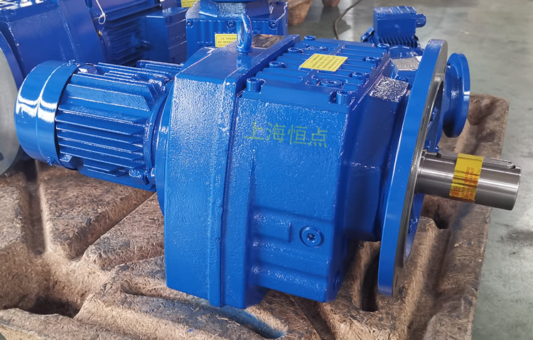 RF87減速機，立式安裝，輸入配電機，實物照片如下