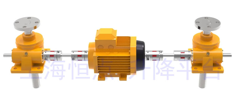 SWL系列直線型升降平台，電機居中實物圖