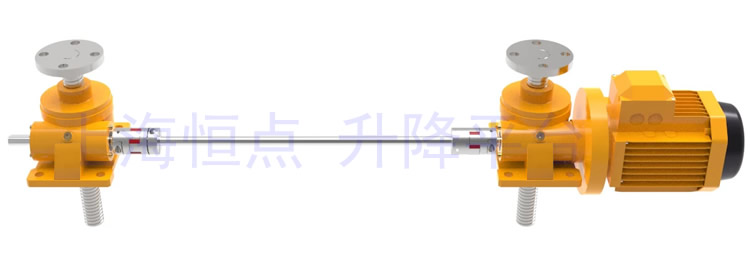 SWL系列直線型升降平台，電機直聯側放實物圖